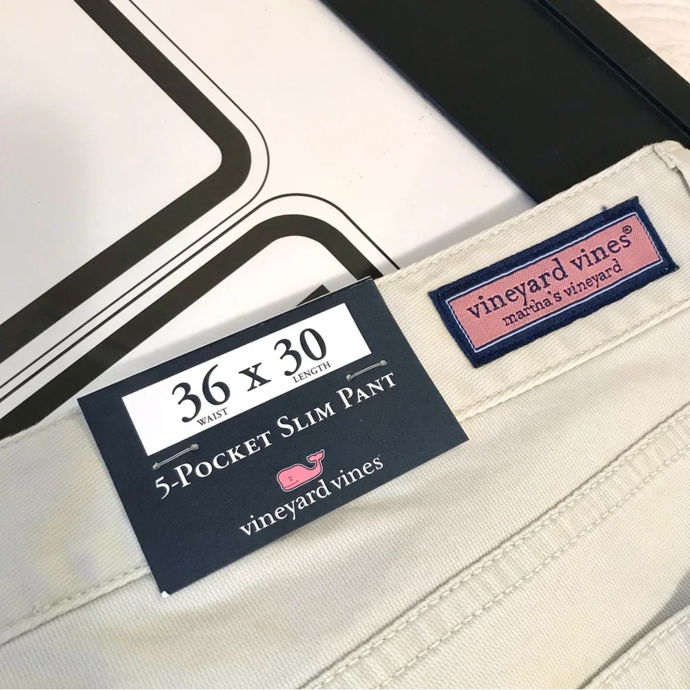 Vineyard Vines Five Pocket Slim Jeans Stone NWT